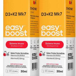 Vitamina D3 2000ui K2 Mk7 30mcg Easy Boost Kit 2x 30ml cada-radardasaude