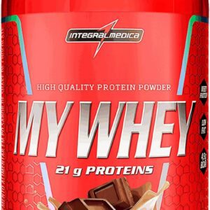 71O6D2RFU6L._AC_SL1500_.jpg Integralmédica My Whey Proteína em Pó Sabor Chocolate - 21g de Proteína por Porção - Alta Concentração de BCAAs - Pote 900g-radardasaude
