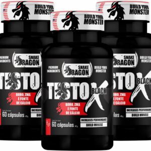 71a2VNf3-9L._AC_SL1500_.jpg Kit 3x Vitaminas e Minerais X Black 60 Capsulas Masculino Feminino Suplemento em Cáps Boro Magnésio Vitamina B6 B12 e D 100% Natural Fonte de Calcio Rico em Zinco Niacina Magnesio Matéria Prima Importada - Snake Dragon-radardasaude