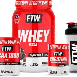 COMBO WHEY ULTRA CHOCOLATE (ULTRA 900G+BCAA 60 CÁPS+CREATINA 60g + COQUETELEIRA