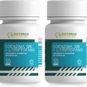 Coenzima Q10 + L-Triptofano 60 Cápsulas BIOTERAH + Pureza Qualidade Suplemento Alimentar