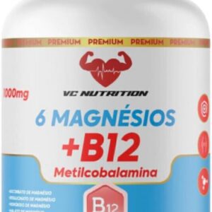 510YtAOF-1L._AC_SL1080_.jpg Suplemento 6 Magnésios com Vitamina B12 Metilcobalamina 120 Cápsulas