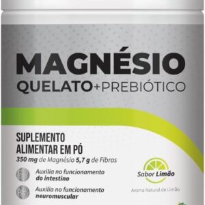 511T9lITzL._AC_SL1200_.jpg Katiguá, Magnézio Quelato, Com Prebiótico 240g, Sabor Limão, 240 Gramas