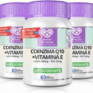 515XxFXLv4L._AC_SL1152_.jpg Kit 3x Coenzima Q10 200mg Vitamina E 25mg c/60 cápsulas e 180 cápsulas no total