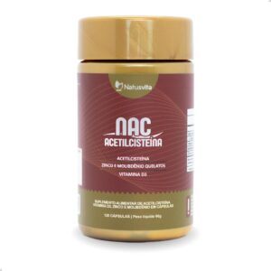 Nac N-Acetilcisteína + Zinco + Molibdênio + Vitamina D3 Cápsulas (1 und. 120 cápsulas)-radardasaude