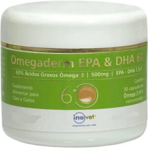 Omegaderm 60% EPA & DHA 500mg 30 capsulas - Inovet-radardasaude