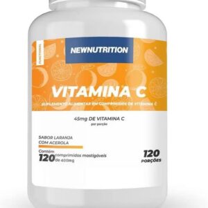 Vitamina C - 120 Comprimidos Mastigáveis Laranja com Acerola - NewNutrition, Newnutrition