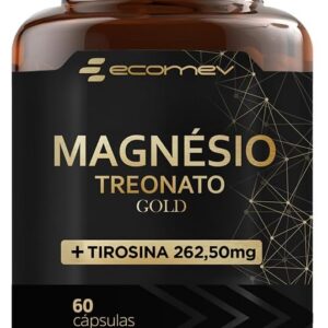 51j4oe5pGRL._AC_SL1200_.jpg Magnesio Treonato Gold + L Tirosina 500Mg 60 Cápsulas - Ecomev (1 Unidade)