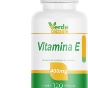 51kCih1Nb0L._AC_SL1200_.jpg Vitamina E 400mg 120 Cápsulas - Acetato DL-Alfa-Tocoferol - Suplemento Alimentar - Verde Cápsula