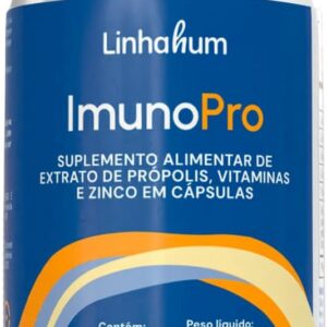 ImunoPro, Suplemento Nutricional com Própolis Verde, 60 Cápsulas, Sem Glúten, Probiótico para Saúde Gastrointestinal, Contém Vitaminas C, D, E e Zinco-radardasaude