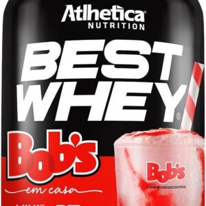 Atlhetica Nutrition Best Whey Bobs Milk Shake Morango, Proteína em Pó, 25g Proteína, 900g-radardasaude