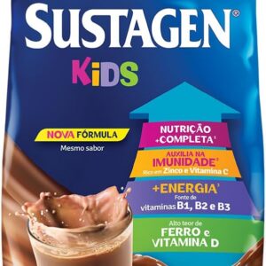 61Gcaro1BdL._AC_SL1000_.jpg Sustagen Kids Complemento Alimentar Chocolate Sachê 190G