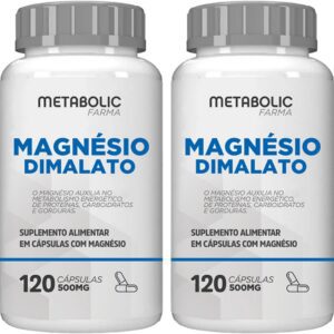 61MScD3iQsL._AC_SL1200_.jpg 2x Magnesio Dimalato 500Mg - 240 Cápsulas - Metabolic Farma