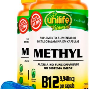 Vitamina B.12 Unilife Methyl 60 Cápsulas 2un + Porta Cápsulas-radardasaude