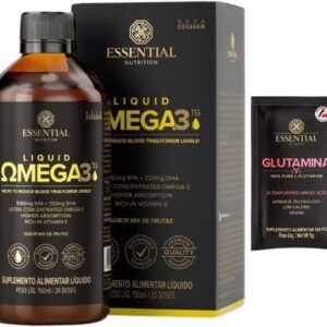 61XAOMa-vL._AC_SL1080_.jpg Liquid Super Omega-3 TG Fish Oil -EPA/DHA - Essential Nutrition - 150ml - Sabor Mix de Frutas + Amostra