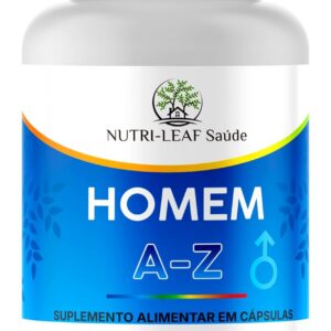 NUTRI-LEAF Vitamina A-Z Homem Multivitamínico Masculino com Vitaminas e Minerais (B12, Cromo, Selênio e Manganês) Suplementação inteligente com vitaminas e minerais selecionados.-radardasaude
