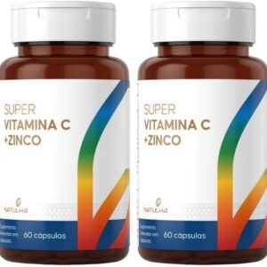 61aGFptHPxL._AC_SL1000_.jpg KIT 2X Super Vitamina C com Zinco 60 cápsulas - Natulha-radardasaude