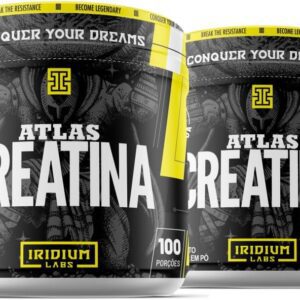 Kit 2x Creatina Atlas 100% Pura - 300g - Iridium Labs - 100 doses - Monohidratada - Energia Resistência Força