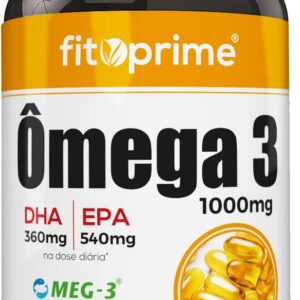 61cAIG48cxL._AC_SL1200_.jpg Ômega 3 Óleo De Peixe 1000mg Com 120 Cápsulas Rico em EPA DHA