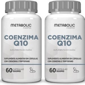 61e6YNS5dyL._AC_SL1200_.jpg Coenzima Q10 500Mg 60 Cápsulas - Metabolic Farma (Kit 2)-radardasaude
