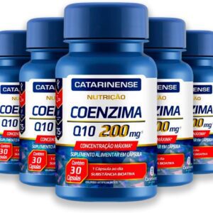 61hV16voINL._AC_SL1200_.jpg Kit 5 Coenzima Q10 200mg 30 Cápsulas Catarinense