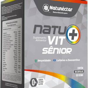 Natuvit Sênior Suplementos Vitaminas Para Idosos 500mg 60 Capsulas - Natunéctar