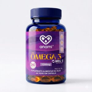 Ômega 3 Com 240 CÁPSULAS - 1200mg por dose MEG-3® – Alta Concentração de EPA e DHA – Anami-radardasaude