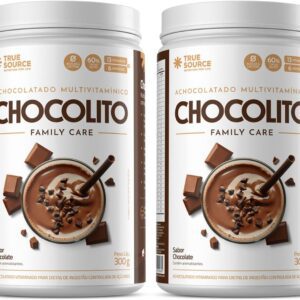 Kit 2x Achocolatado Multivitamínico Chocolito 300 g – True Source | Suplemento em Pó com Vitaminas e Minerais | Sabor Chocolate | Sem Glúten e Sem Lactose-radardasaude