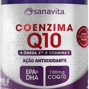 Sanavita - Coenzima Q10 - Bioidêntica com Ômega 3 e Vitamina E - 60 Cápsulas