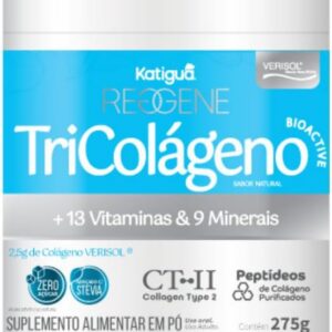 5108IA9YfL._AC_SL1200_.jpg Katiguá, Colágeno Hidrolisado Solúvel Verisol, TriColágeno 3 em 1, Sabor Natural, 275 Gramas, Cinza-radardasaude