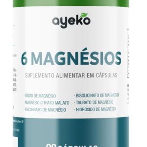6 Magnésios 90 cápsulas - Blend Premium - Ayeko