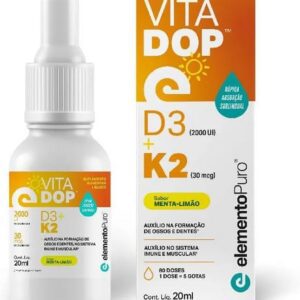 VitaDop D3 + K2-20ml Menta-Limão - ElementoPuro-radardasaude
