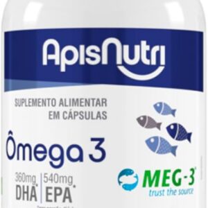 Kit 2 Ômega 3 Óleo de peixe 1000mg Apisnutri 120 cápsulas-radardasaude