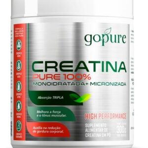 51QuOnmws9L._AC_SL1000_.jpg GoPure Creatina Monohidratada Micronizada 300g – 100% Pura – Suplemento Alimentar em Pó