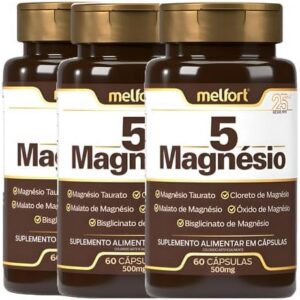 51ReQCGlfHL._AC_.jpg Kit 3 x 5 Magnésios Malato Taurato Óxido Bisglicinato Cloreto 180 Cápsulas