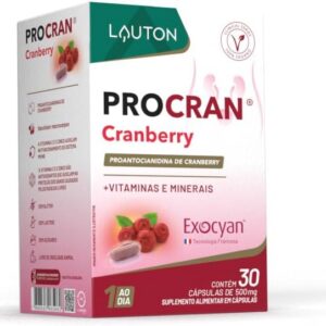 51TTrRg7vjL._AC_SL1024_.jpg PROCRAN® Cranberry com Vitamina C + E + Zinco e Selênio (Clinical Series) 30 Cps - Lauton-radardasaude
