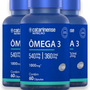 51X6M2j0NCL._AC_SL1200_.jpg Kit 3 Ômega 3 EPA 540mg DHA 360mg Catarinense 60 cápsulas