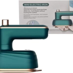 51jNk7jwrIL._AC_SL1000_.jpg Mini Ferro de Passar Roupa Elétrico Portátil, 33W, Bivolt 100V-240V, Verde, Base Cerâmica, Tanque 50ml-radardasaude