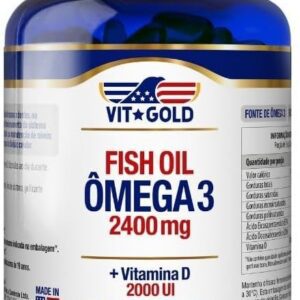 Omega 3 (Fish Oil) 2400mg com Vitamina D3 2000UI 100 caps.-radardasaude