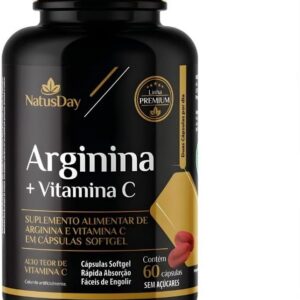 Arginina + Vitamina C - 60 Cápsulas - Contribui para a saúde do sistema imunológico e combate o estresse oxidativo-radardasaude
