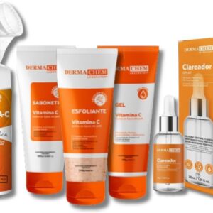 51weOEQeZ6L._AC_SL1080_.jpg Kit Skincare Vitamina C Sabonete+Esfoliante+Gel Hidratante+Serum Clareador+Mousse Micelar Limpeza Facial anti manchas 150ml-radardasaude