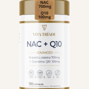 NAC 700mg + Coenzima Q10 100mg Advanced - 120 Cápsulas - Alta Concentração Antioxidante Vita Tríade-radardasaude