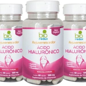 617aayjCML._AC_SL1000_.jpg Kit 3 Bio Redux Rejuvenescedor - Ácido Hialurônico (+ Retinol + Biotina + Vitamina C) 60 Cápsulas-radardasaude