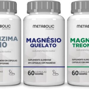 61BJMYBZFtL._AC_SL1200_.jpg Magnesio Treonato + Quelato Bisglicinato + Coenzima Q10 500Mg 180 Cápsulas - Metabolic Farma-radardasaude