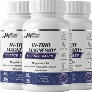 Combo 3x Trio Magnésio+ B6 (IN-Trio Magnésio+ B6 com 180 Cápsulas) Imperium Nutrition