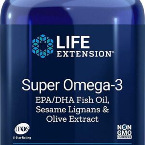 61NFCkmbVJL._AC_SL1500_.jpg LIFE EXTENSION SUPER OMEGA 3 EPA DHA WITH SESAME LIGNANS AND OLIVE FRUIT EXTRACT 240