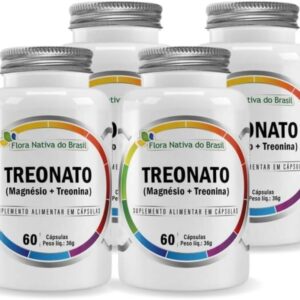 61OlAzkxL._AC_SL1080_.jpg Kit Com 4 - Magnésio Treonato 60 Capsulas de 600mg Flora Nativa do Brasil