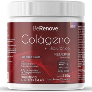 BeRenove Colágeno Verisol + Hialurônico Haplex Plus 220g Sabor Frutas Vermelhas-radardasaude