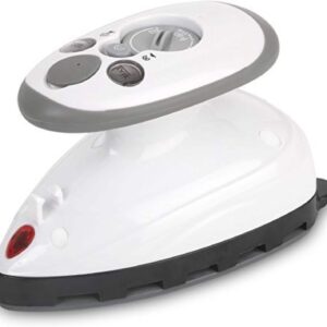 Ivation Mini Ferro de Passar - Design Compacto Bivolt, Ideal para Viagens - Base de Cerâmica Antiaderente - Passa A Seco Ou A Vapor - Cabo de Alimentação Extralongo - Aquece Rapidamente Em 15 Segundos-radardasaude
