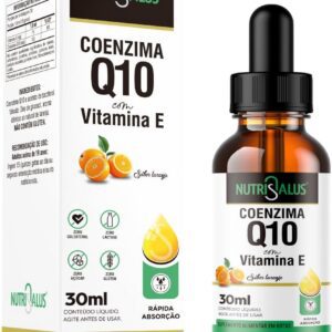 61vXHpuJaAL._AC_SL1280_.jpg Coenzima Q10 100mg + Vitamina E - Gotas 30ml - Sabor Laranja - NutriSalus-radardasaude